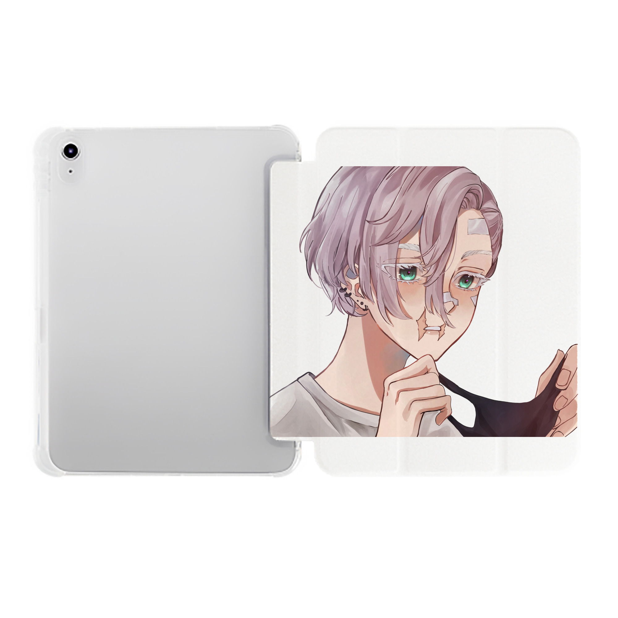 （画像用） 東京リベンジャーズ Tokyo Revengers IPad ケース ペン収納付き 三つ折りスタンド PUレザー×シリコン 対応機種9.5/10.5/10.9インチ